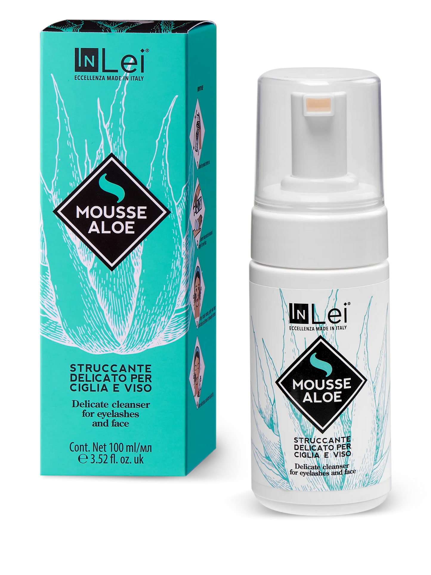 MOUSSE ALOE desmaquillante suave para pestañas y rostro 100ml