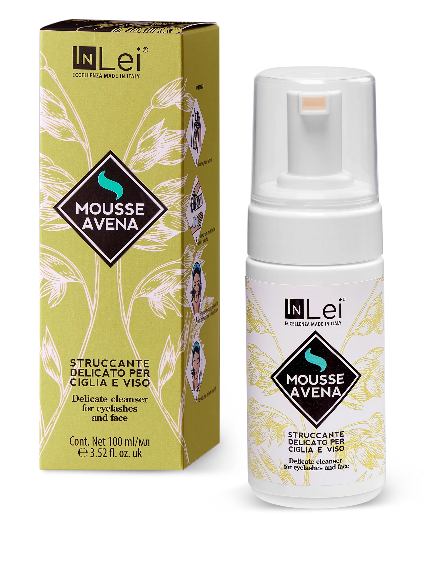 MOUSSE AVENA desmaquillante suave para pestañas y rostro 100ml